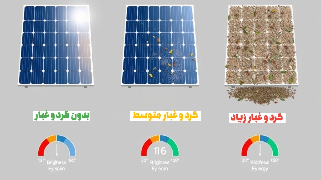  تأثیر کثیفی پنل‌ها بر عملکرد