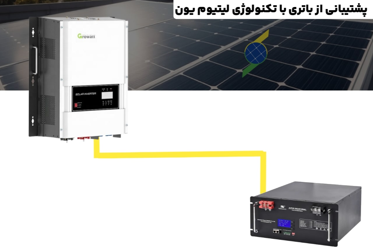 سانورتر 8kw growatt پشتیبانی از باتری‌های با تکنولوژی لیتیوم یون